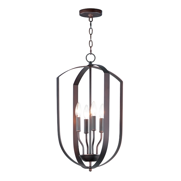 Maxim Lighting Provident 4-Light 14.5" Wide Oil Rubbed Bronze Chandelier 10034OI - main